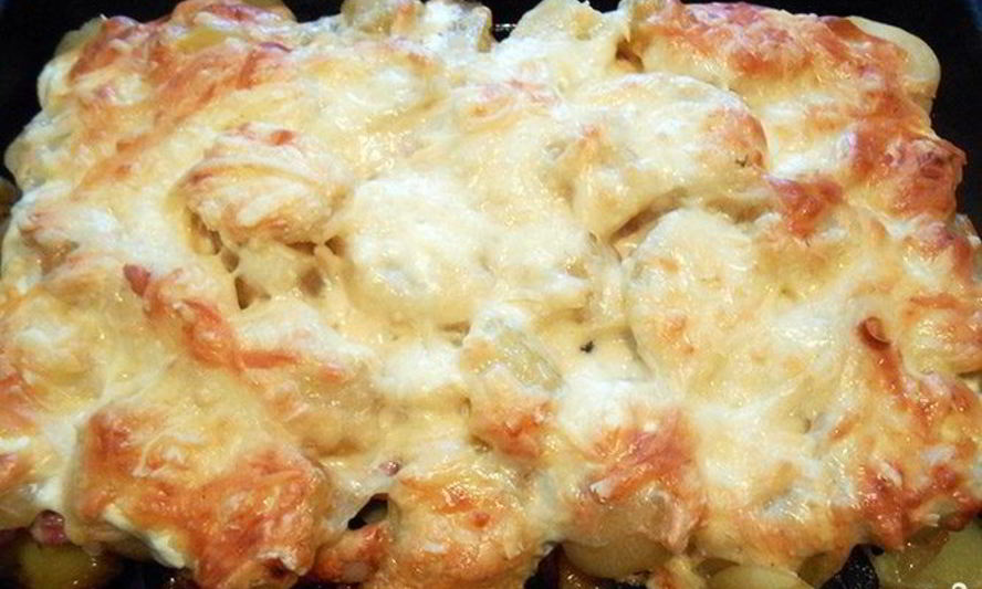 Рецепт запеканки картофельной с сушеными грибами