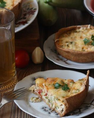 Запеканка-пирог с кабачками