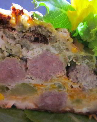 Запеканка с брокколи и мясными шариками