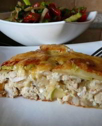 Запеканка с курицей и кабачками