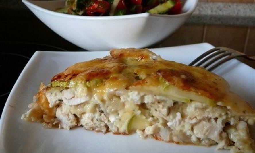Рецепт запеканки с курицей и кабачками