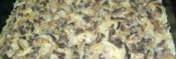 запеканка с макаронами и грибами