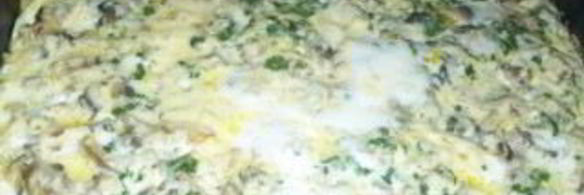 запеканка с макаронами и грибами