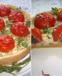 Запеканка с помидорами и фаршем