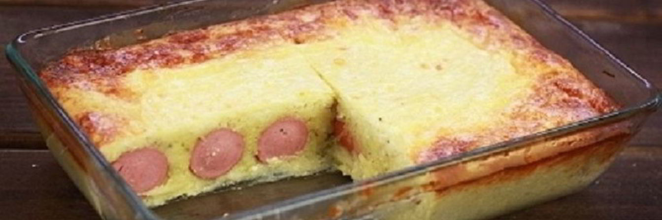 Запеканка с сосисками