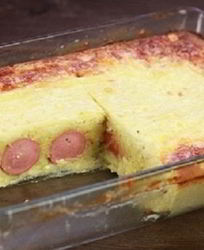 Запеканка с сосисками