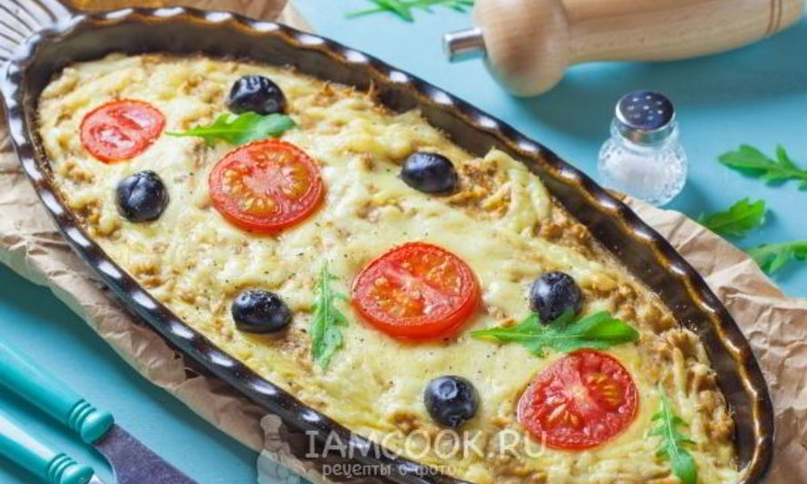 Рецепт запеканки с тунцом