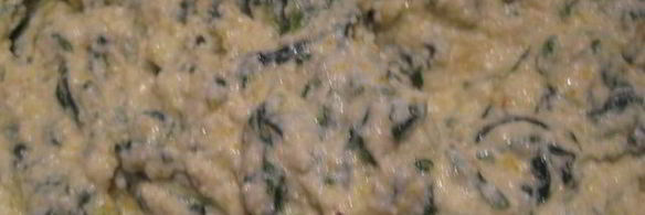 запеканка со шпинатом, рикоттой и полентой