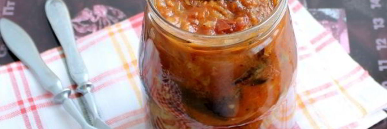 Баклажаны в аджике на зиму