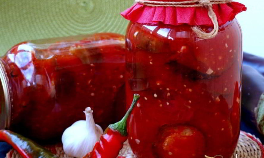 Рецепт баклажанов и помидоры в томате на зиму