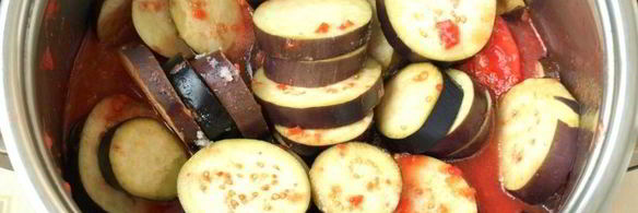 баклажаны и помидоры в томате на зиму