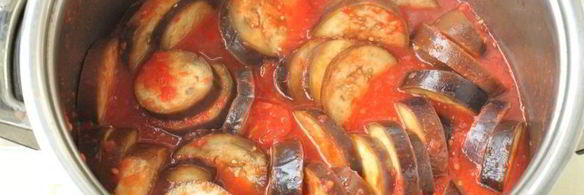 баклажаны и помидоры в томате на зиму