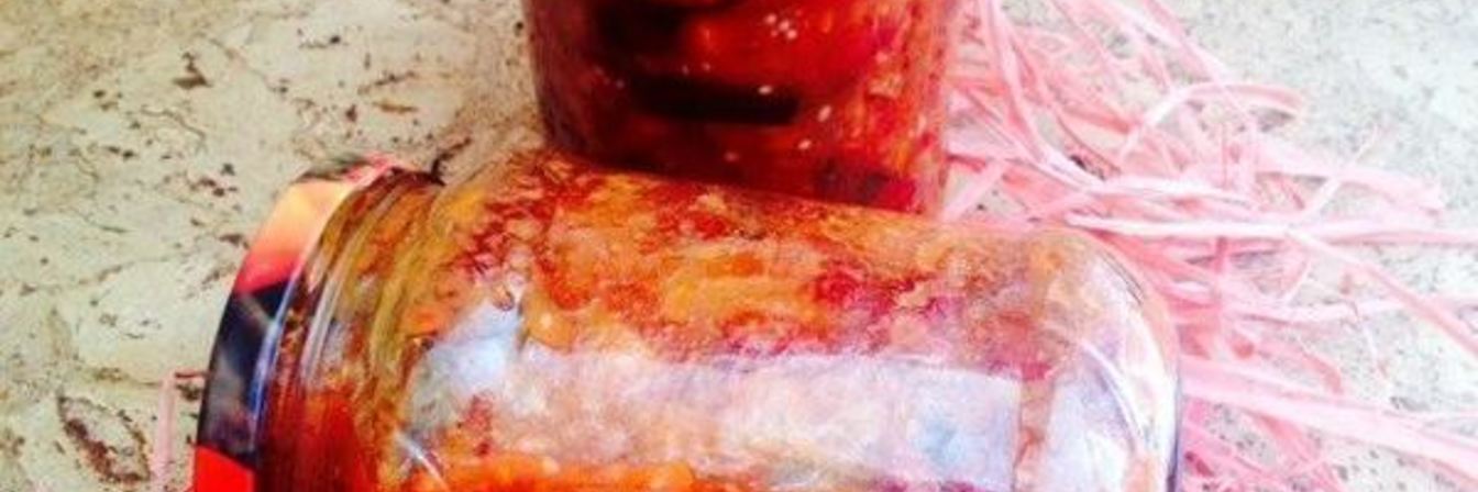 Баклажаны с фасолью на зиму