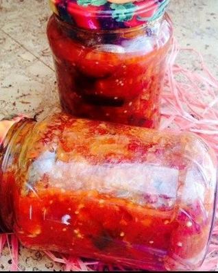 Баклажаны с фасолью на зиму