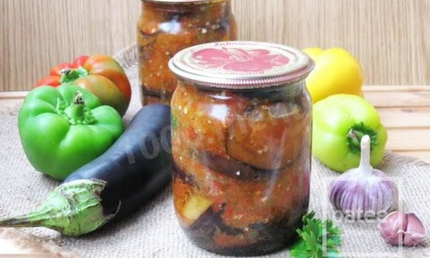 Рецепт баклажанов с перцем болгарским на зиму