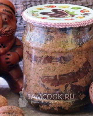 Баклажаны в ореховом соусе на зиму