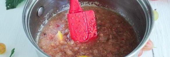 джем из крыжовника, лимона и мелиссы