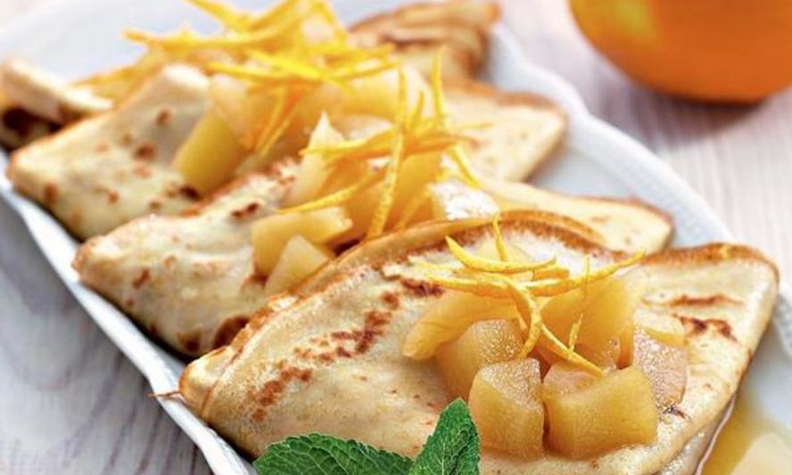 Рецепт французских блинчиков с джемом и сыром