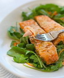 Лосось с апельсиновым джемом