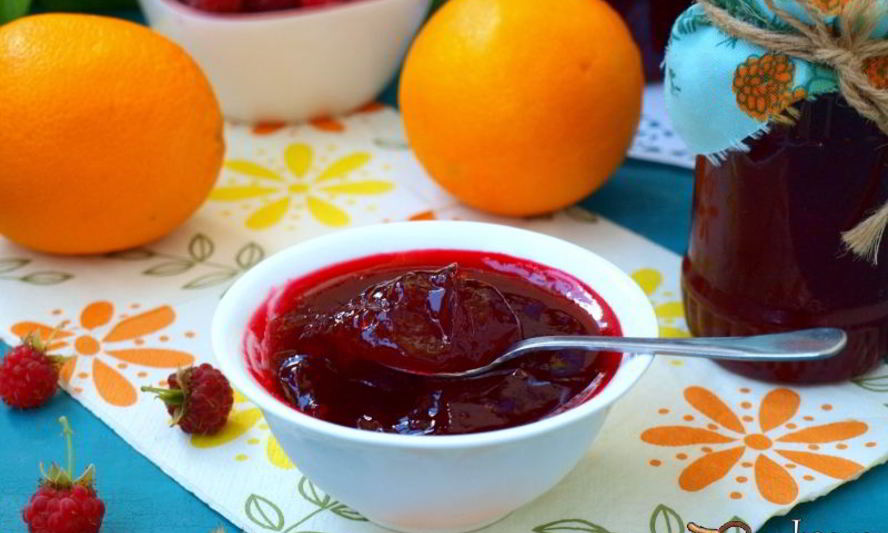 Рецепт малинового джема с апельсином