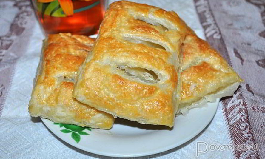 Рецепт полосок с джемом из слоеного теста