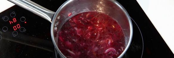 сельдь конфи с пармантье и свекольным джемом