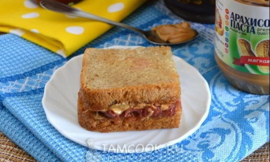 Рецепт тостов с арахисовым маслом и джемом