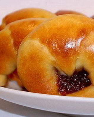 Творожные калачики с джемом