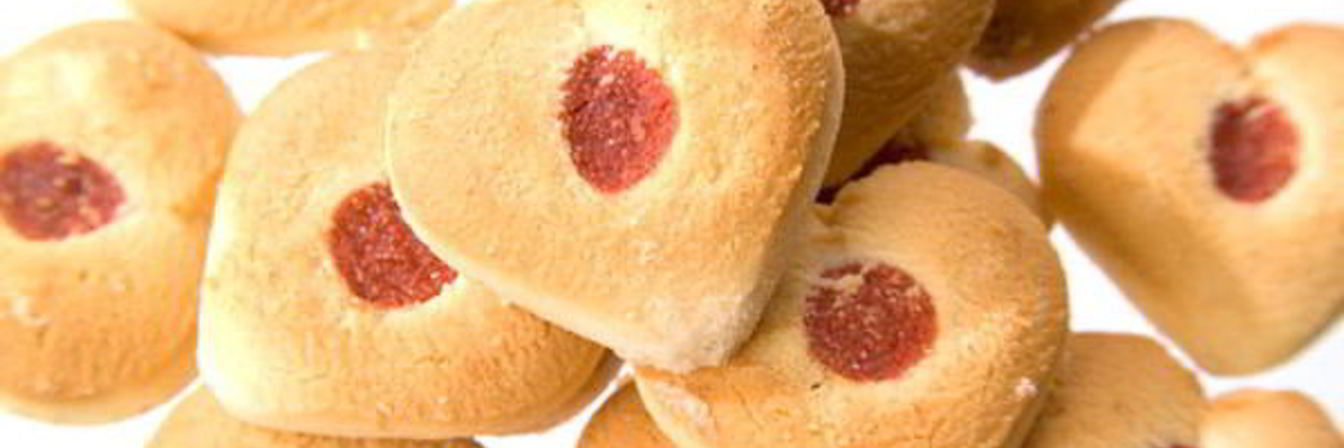 Ванильные сердечки с джемом