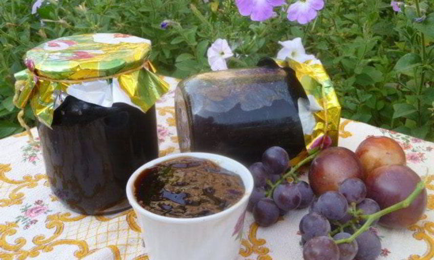 Рецепт виноградна-сливового джем