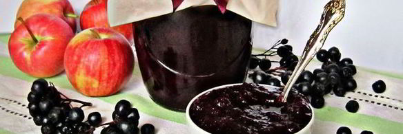 яблочный джем с черноплодной рябиной