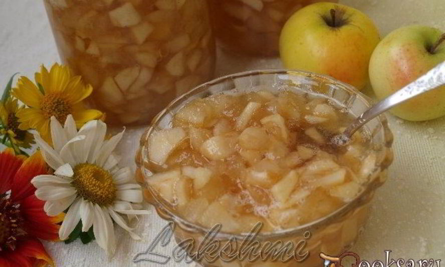 Рецепт яблочного джема с карамелью