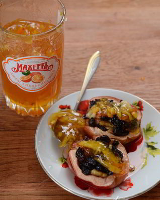 Запеченные яблоки с апельсиновым джемом