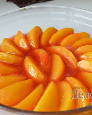 Карамелизированные персики для начинки