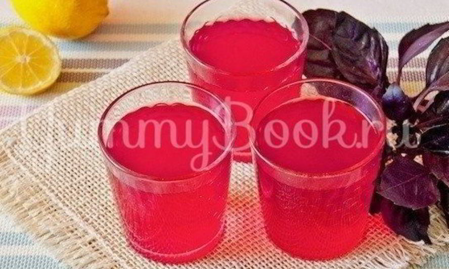 Рецепт компота из базилика и лимона