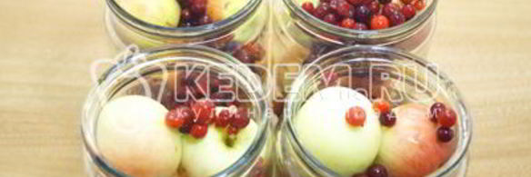 компот из брусники с яблоками