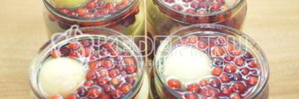 компот из брусники с яблоками