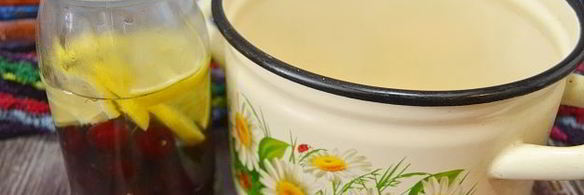 компот из черешни с лимоном на зиму