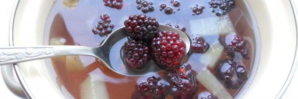 компот из дыни и ежевики