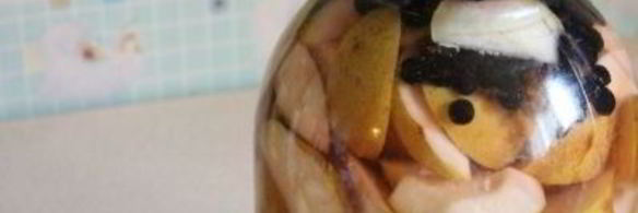 компот из груш с черноплодной рябиной и малабарской корицей на зиму