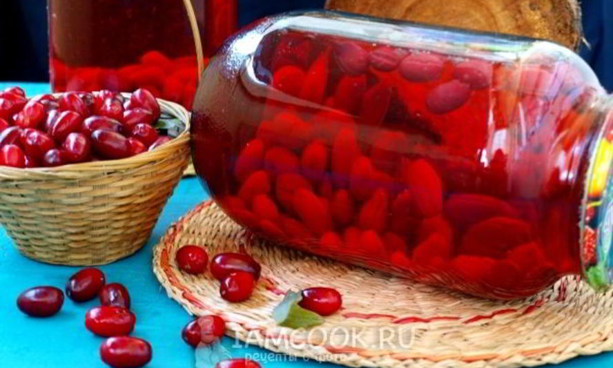 Рецепт компота из кизила на зиму