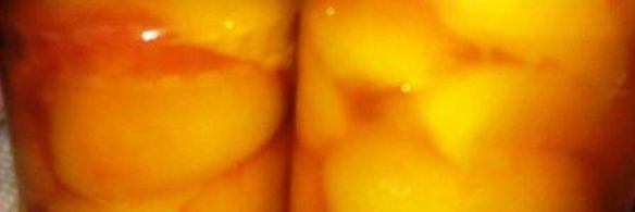 компот из персиков в сливовой заливке