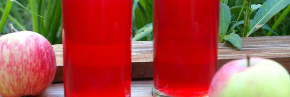 компот из терна, яблок и ежевики с мятой и лимоном