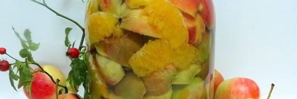 компот из яблок и апельсинов на зиму