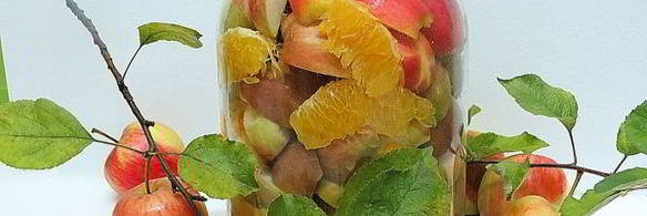 компот из яблок и апельсинов на зиму