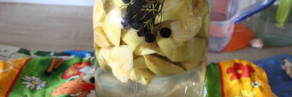 яблочный компот с черноплодкой на зиму