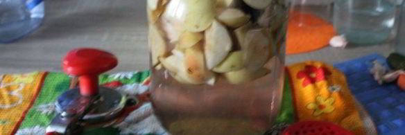 яблочный компот с черноплодкой на зиму