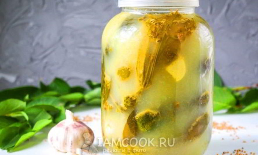 Рецепт квашеных огурцов с горчицей