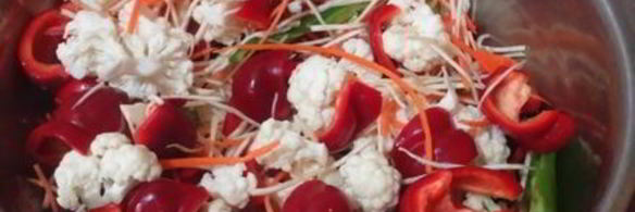 баклажаны маринованные с цветной капустой и гогошарами