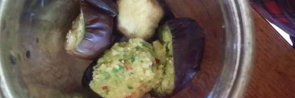 баклажаны маринованные с цветной капустой и гогошарами